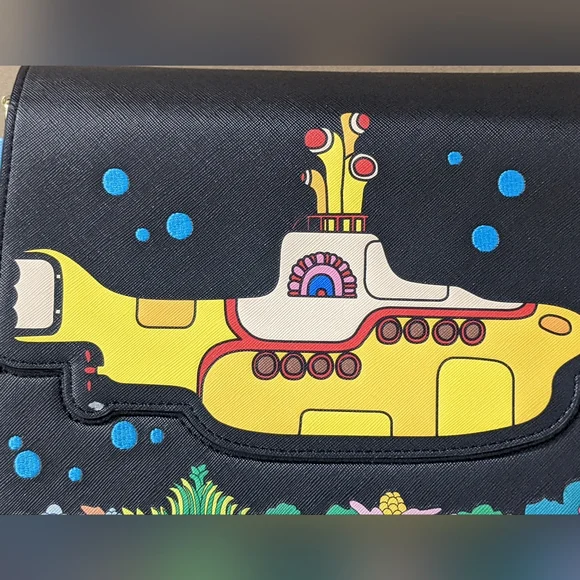 Loungefly Beatles "Yellow Submarine" Crossbody Bag - Picture 2 of 6